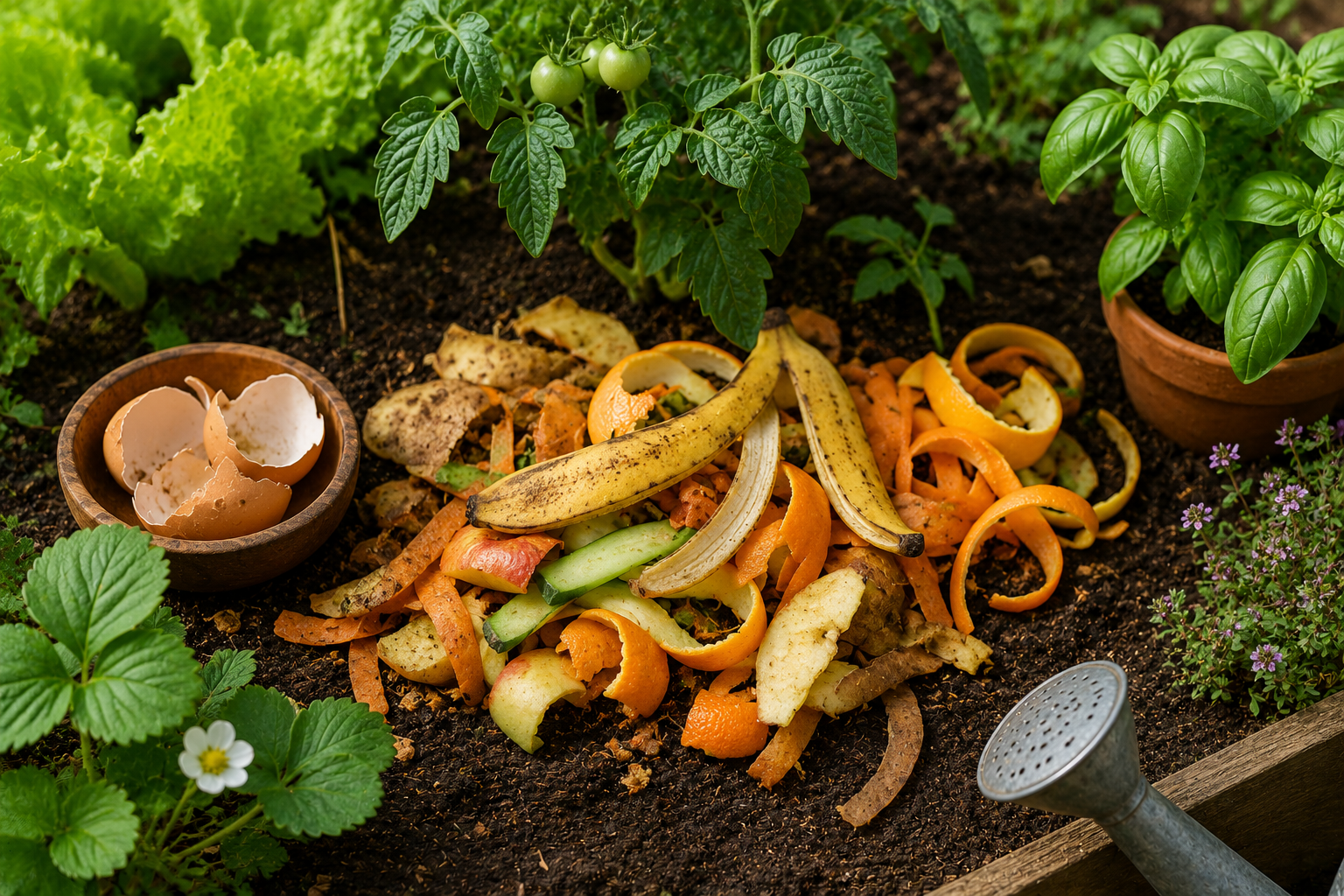 How to Reuse Fruit and Vegetable Peels in the Garden